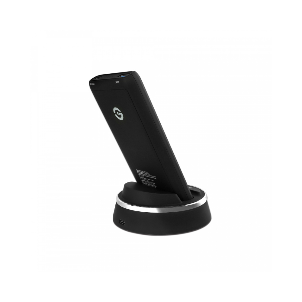 Power Bank GETTTECH GCA-16501 Atom 10000 mAh con Carga Inalámbrica, Base y Carga Rápida QC