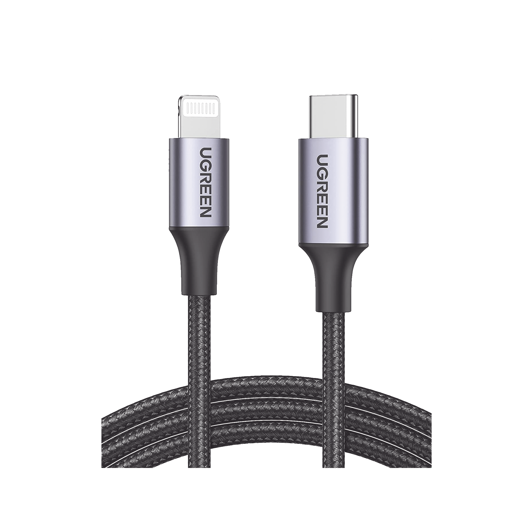 Cable USB C a Lightning 1m MFi Carga Rápida 60W 480Mbps Conector C94 iPhone iPad iPod Protección Aluminio Nylon Negro