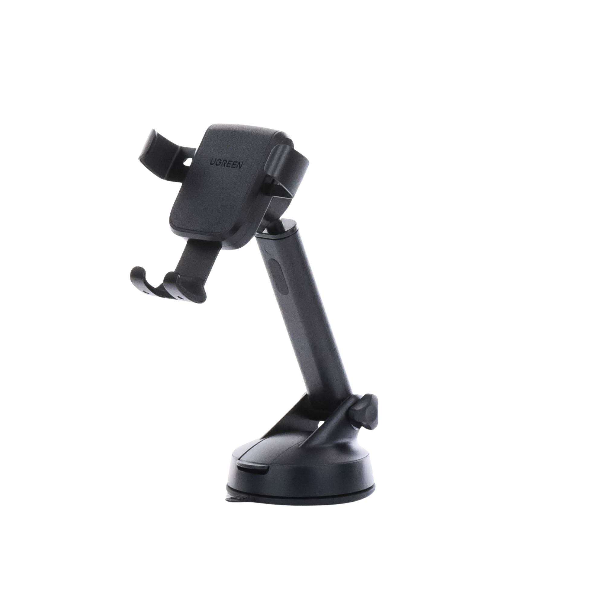 Soporte Celular Auto Ventosa Triángulo Ajustable 270° Rotable Estirable Compatible 4 a 7 Pulgadas Negro
