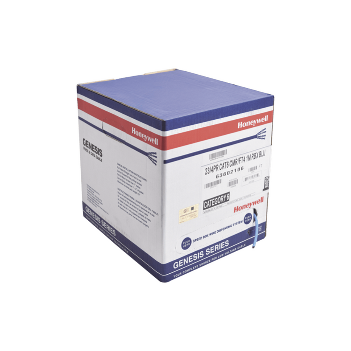 Bobina de Cable 305m, UTP Cat6, Azul, UL, CMR, SPNLS, Probado a 350 MHz, CCTV, Redes de Datos, IP Megapixel, Control RS485