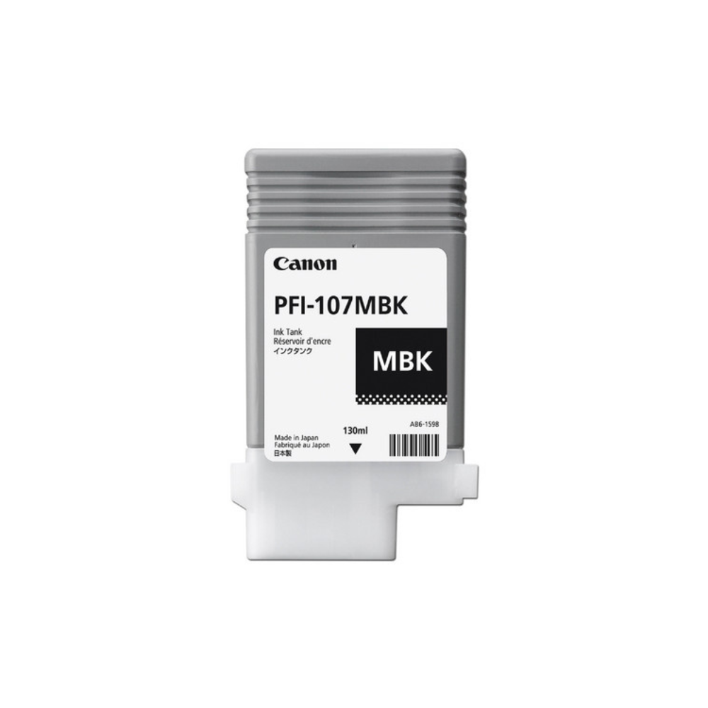 Tinta Canon PFI-107MBK 6704B001AA Negro Mate Para IPF 670 / 770 — Contenido 130ml