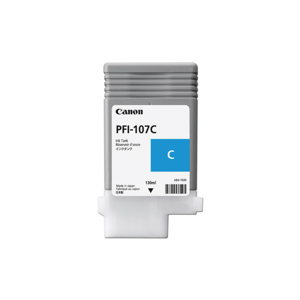 Tinta Canon PFI-107C 6706B001AA Cyan — Contenido 130ml