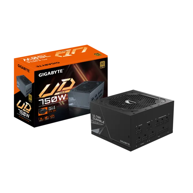 Fuente Gigabyte 750w 80Plus Gold Full Modular ultra durable negro GP-UD750GM PG5