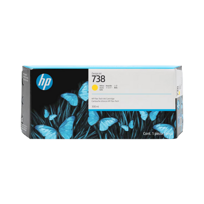 Tinta HP DesignJet 738 300ml Color Amarillo