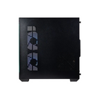 Gabinete Naceb gamer con ventana M-ATX con 3 Vnetiladores RGB color Negro