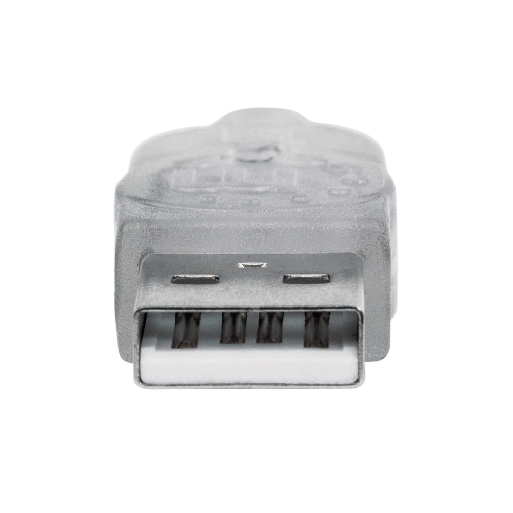 Cable Extensión USB V2.0 M-H 1.8M Plateado 480Mbps Manhattan (336314)