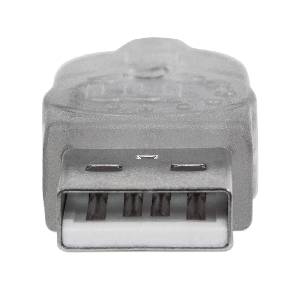 Cable Extensión USB V2.0 M-H 3.0M Plateado 480Mbps Manhattan (340496)