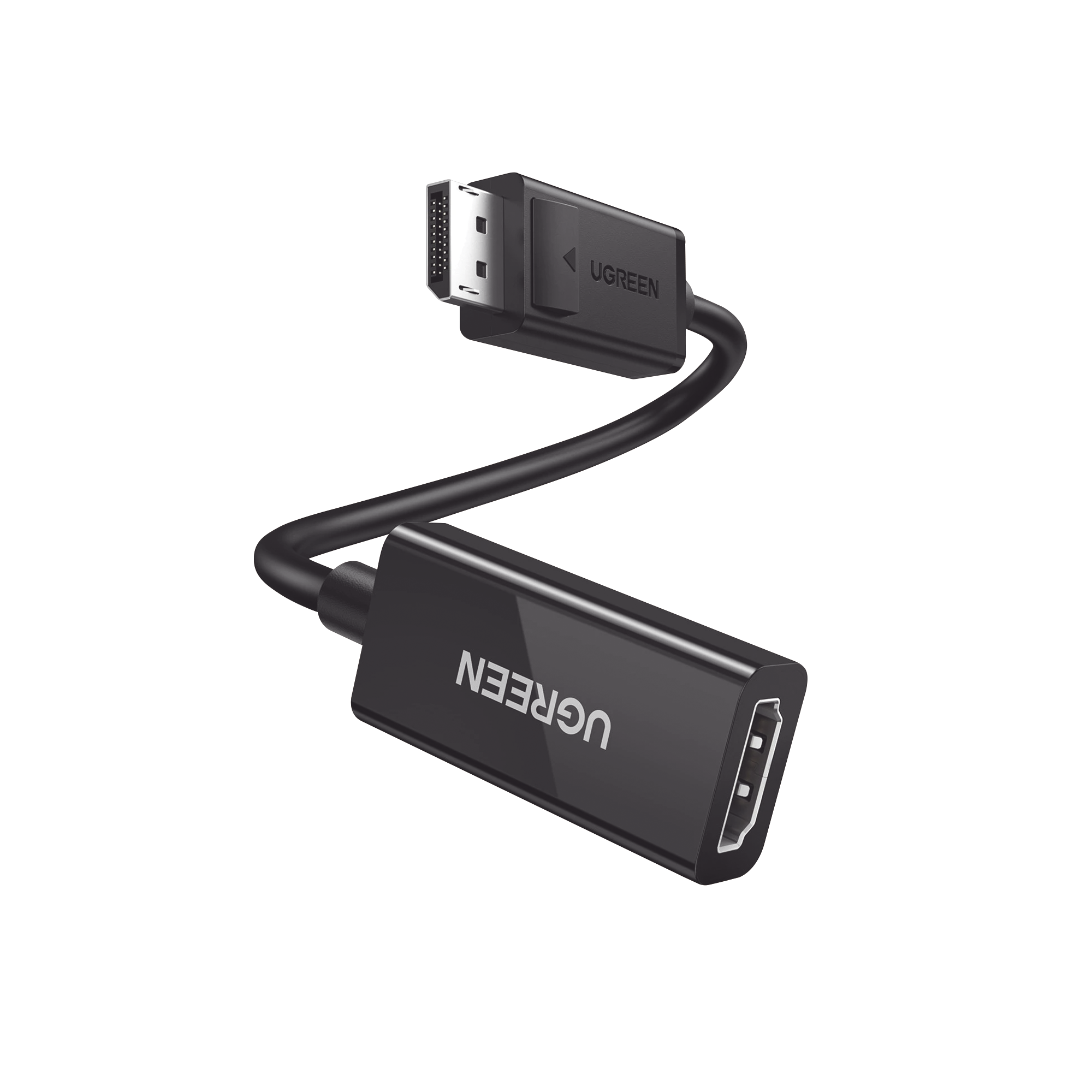 Convertidor DisplayPort a HDMI 4K60Hz 3D HDR Blindaje Interno Botón Liberador 25cm ABS Plug and Play