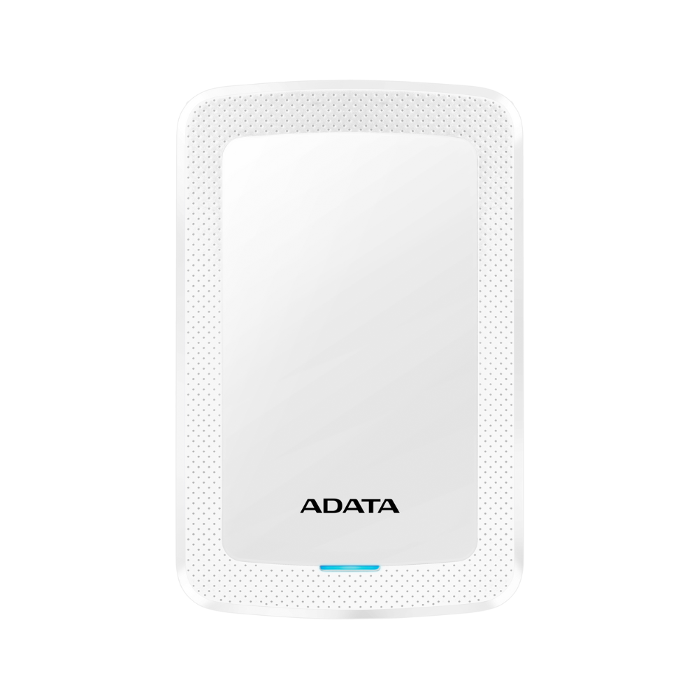 Disco duro externo Adata 2TB, 2.5", USB 3.1, HV300 Slim, color blanco.