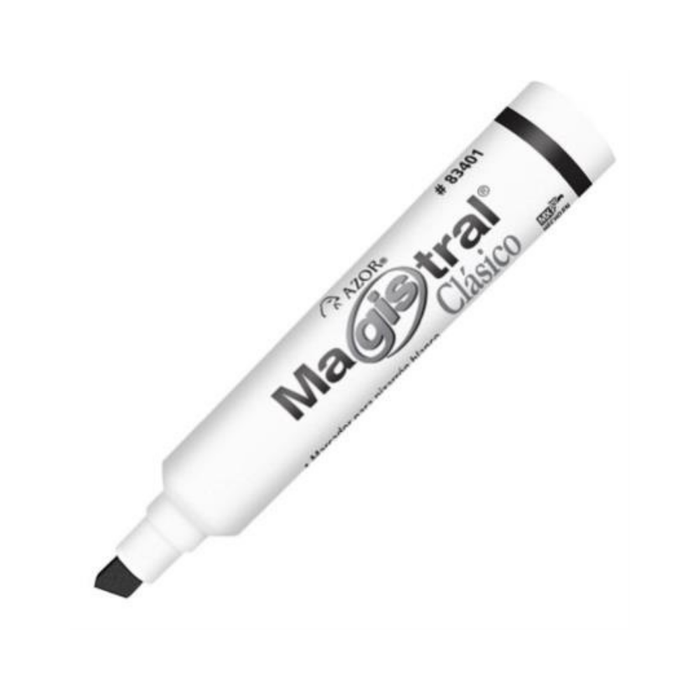 Marcador Magistral Clásico Plástico Pizarrón Blanco Negro C/12 Pzas