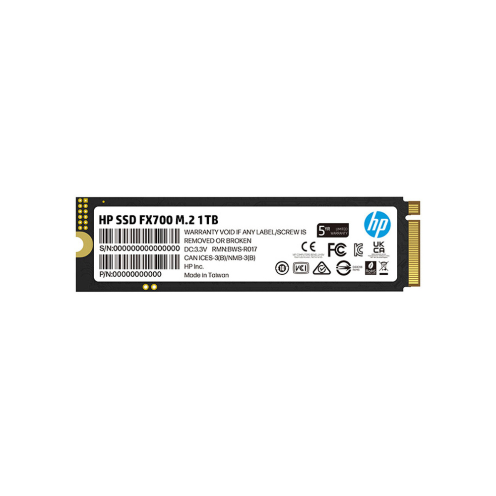 Unidad de Estado Sólido HP FX700 de 1TB, M.2 PCIe 7200/6200