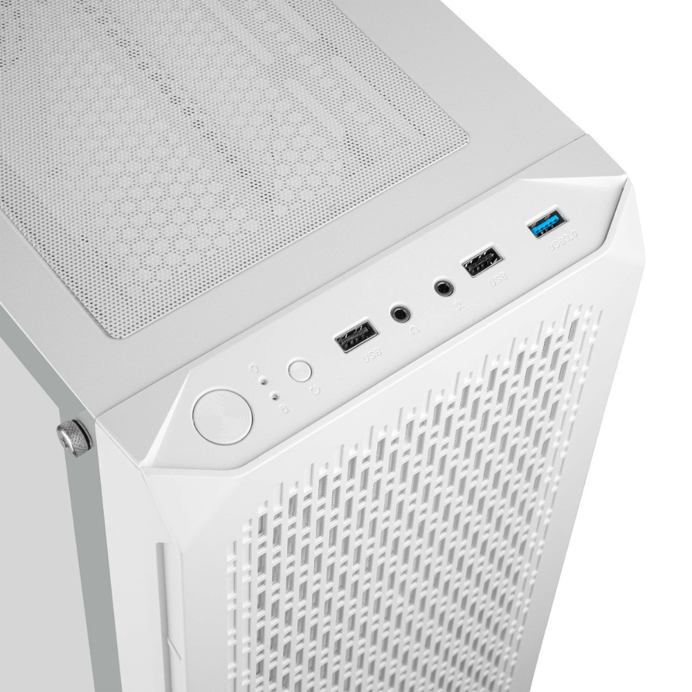 Gabinete Getttech Gamer ATX, 1 Ventilador, USB 2.0 y 3.0, Blanco GCM-ASGX1-01WH