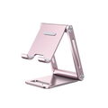 Soporte Teléfono Aluminio Ajustable Compatibilidad 4.7 a 7.9 Antideslizante Antiarañazos Plegable Rosa