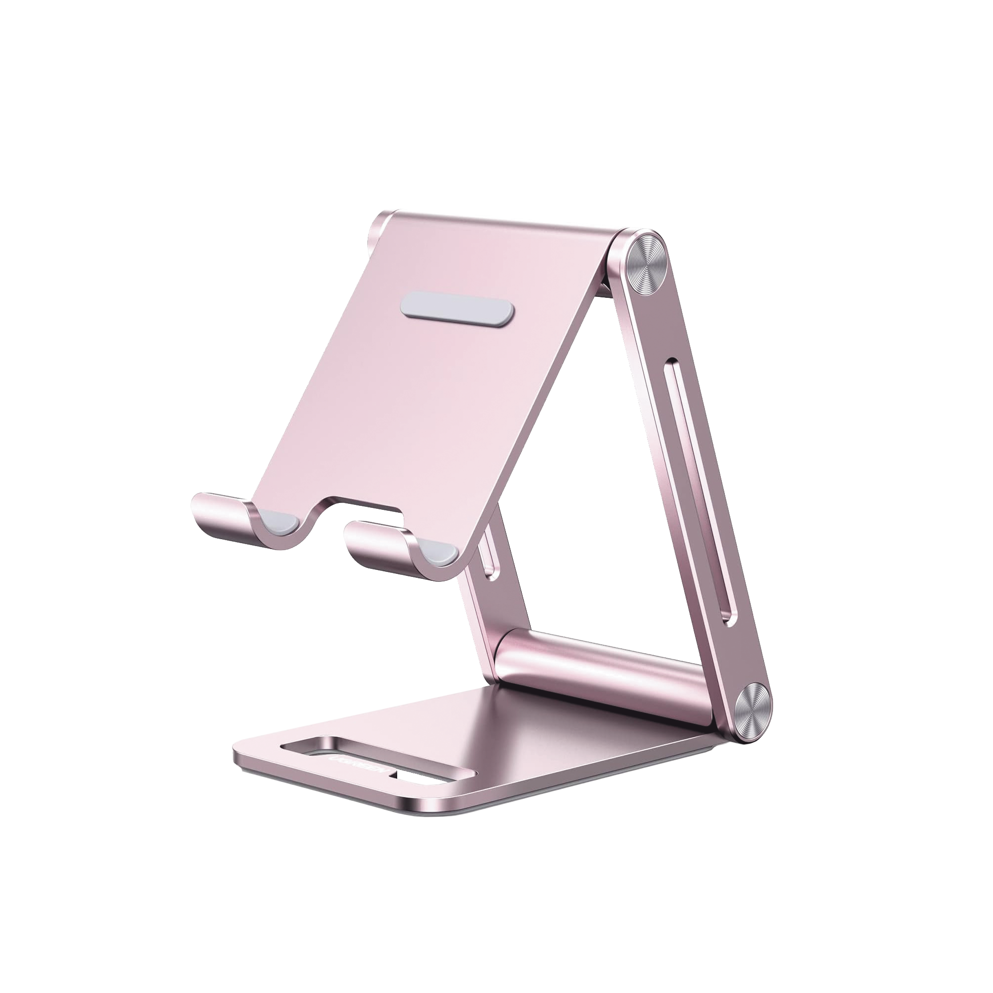 Soporte Teléfono Aluminio Ajustable Compatibilidad 4.7 a 7.9 Antideslizante Antiarañazos Plegable Rosa