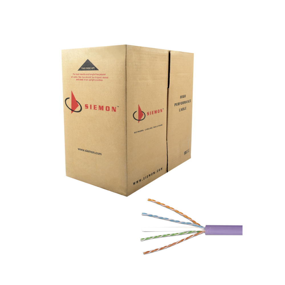 Bobina de Cable UTP Cat6 305m Violeta LS0H Alto Desempeño 23 AWG