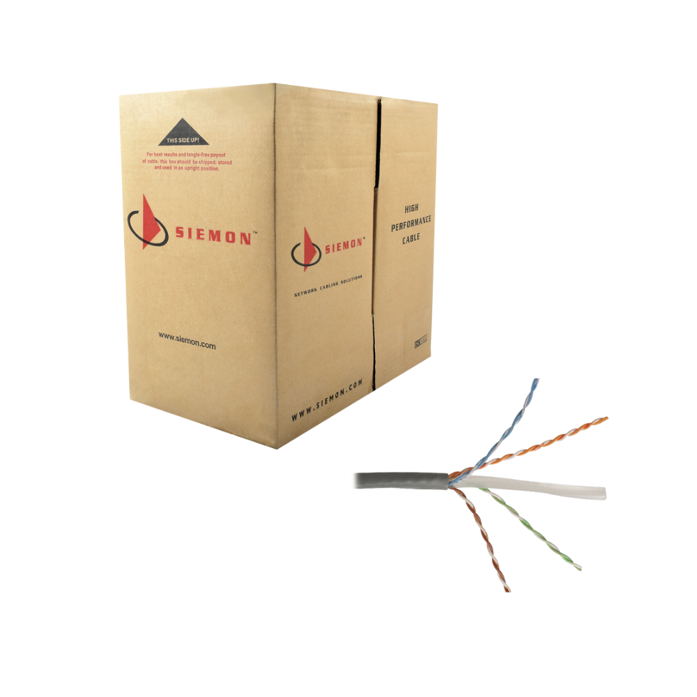 Bobina de Cable UTP Cat6 305m Gris 23 AWG Alto Desempeño PVC CMR