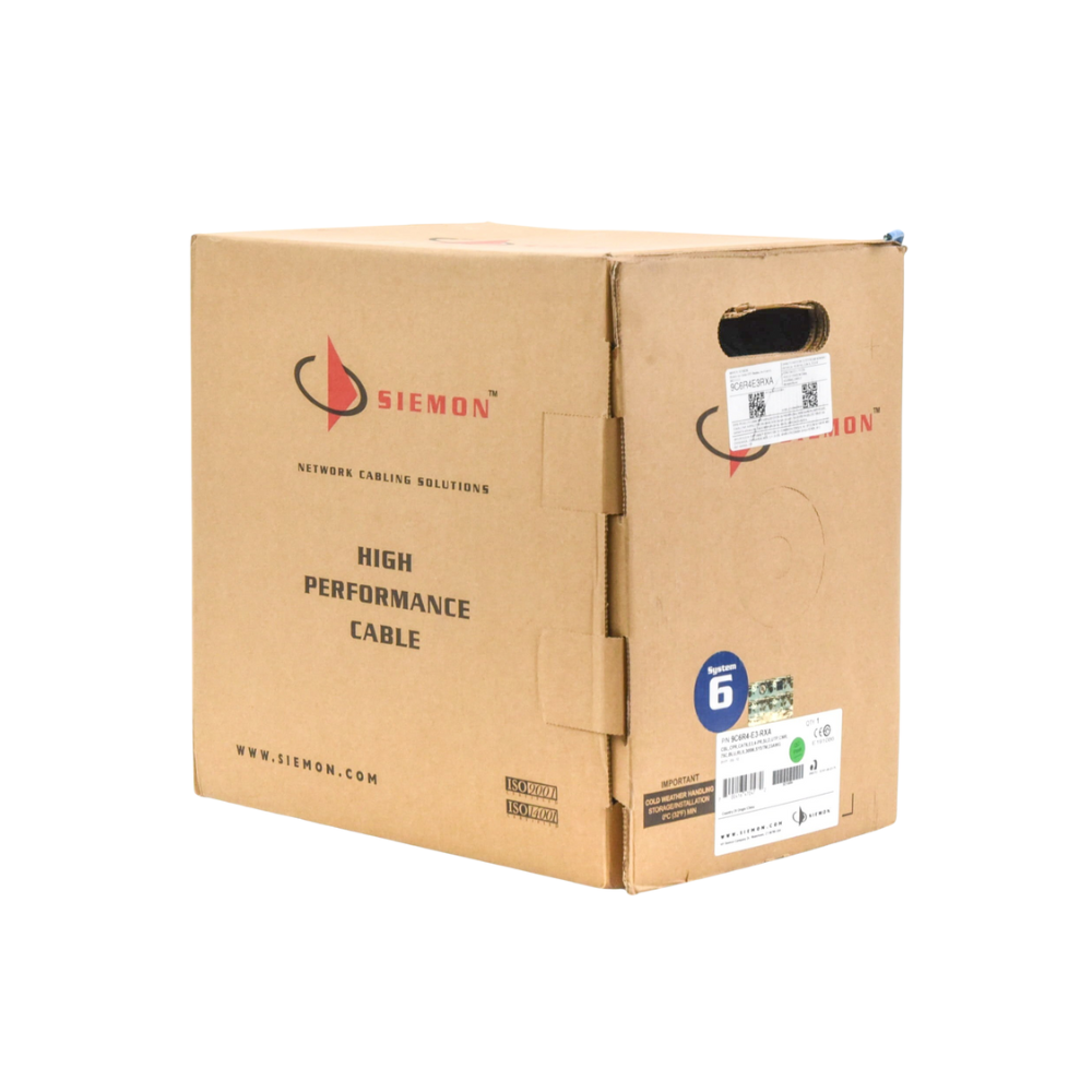 Bobina de Cable UTP Cat6 305m Azul 23 AWG 4 Pares Alto Desempeño CMR Reelex