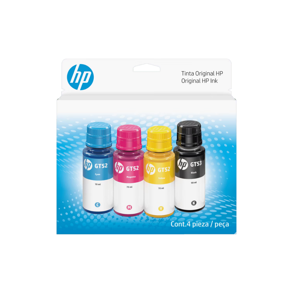 Tintas HP GT53/GT52 Botella Combo 4-Pack