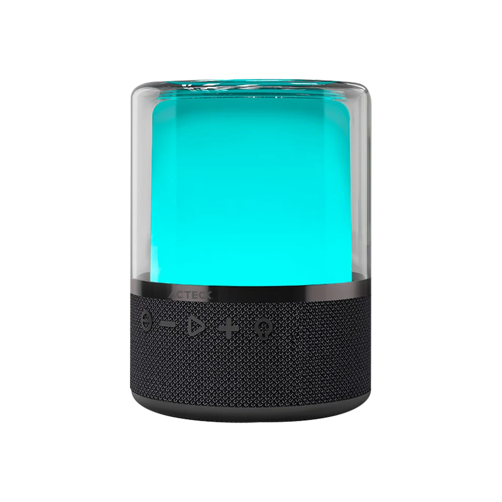 Bocina Acteck Glee Pure AP50 Negro portaitl Bluetooth 5.2 Iluminación de Efectos Series bateria recargable 3.5h 10W