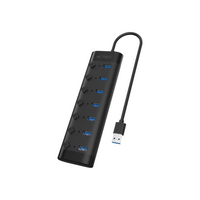 Hub Port Acteck X7 DH470 7 en 1 USB A 7x USB 3.0 Negro (AC-937054)
