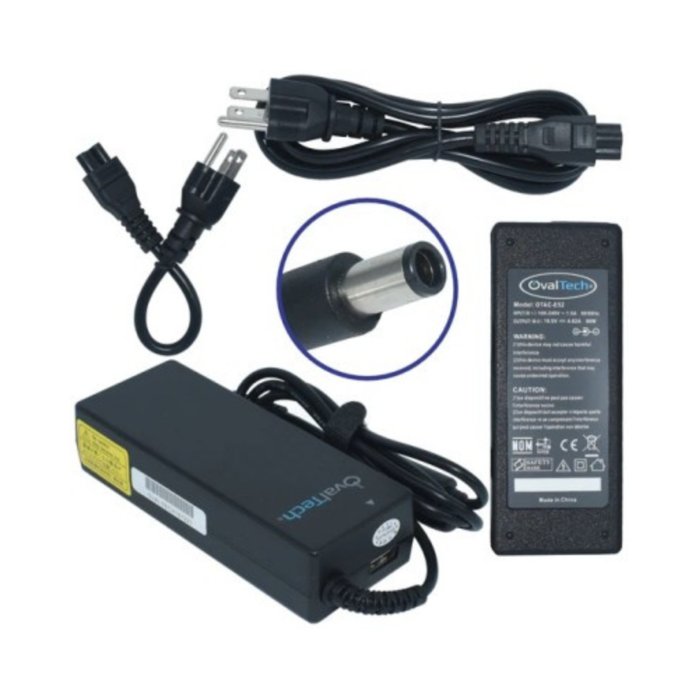 Cargador / Adaptador para Laptop OTAC-E52 OvalTech 90W 19.5V 4.62A (7.4x5.0) Pin Central