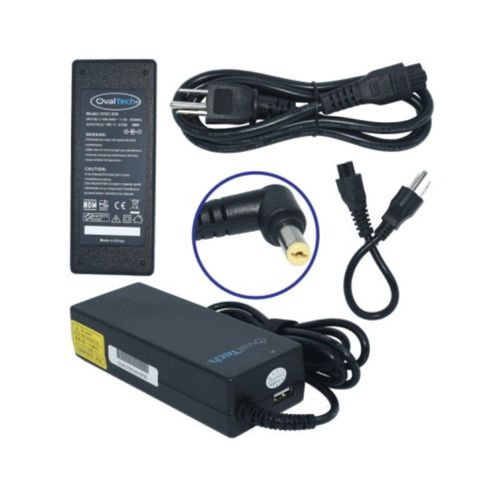 Cargador / Adaptador para Laptop OvalTech OTAC-E55 90W 19V 3.42A (5.5x1.7)