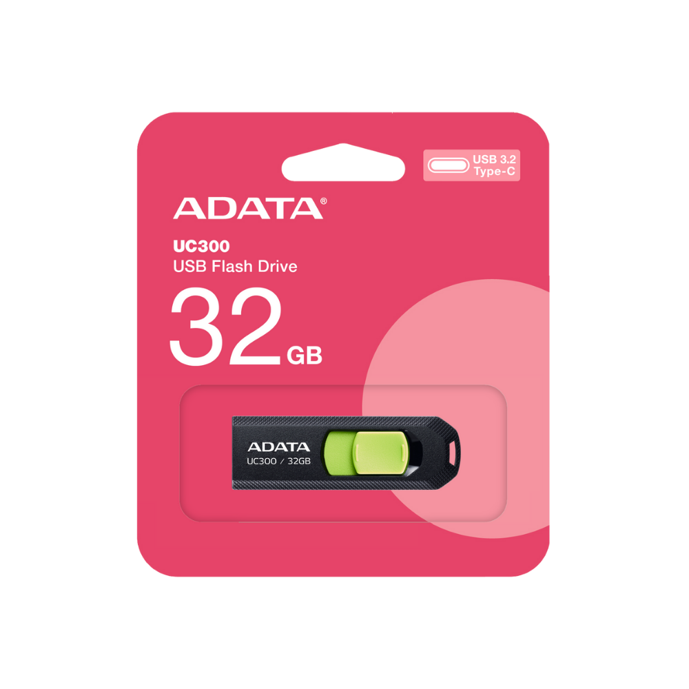 Memoria Flash Adata UC300 32GB USB-C 3.2 Verde (ACHO-UC300-32G-RBK/GN)