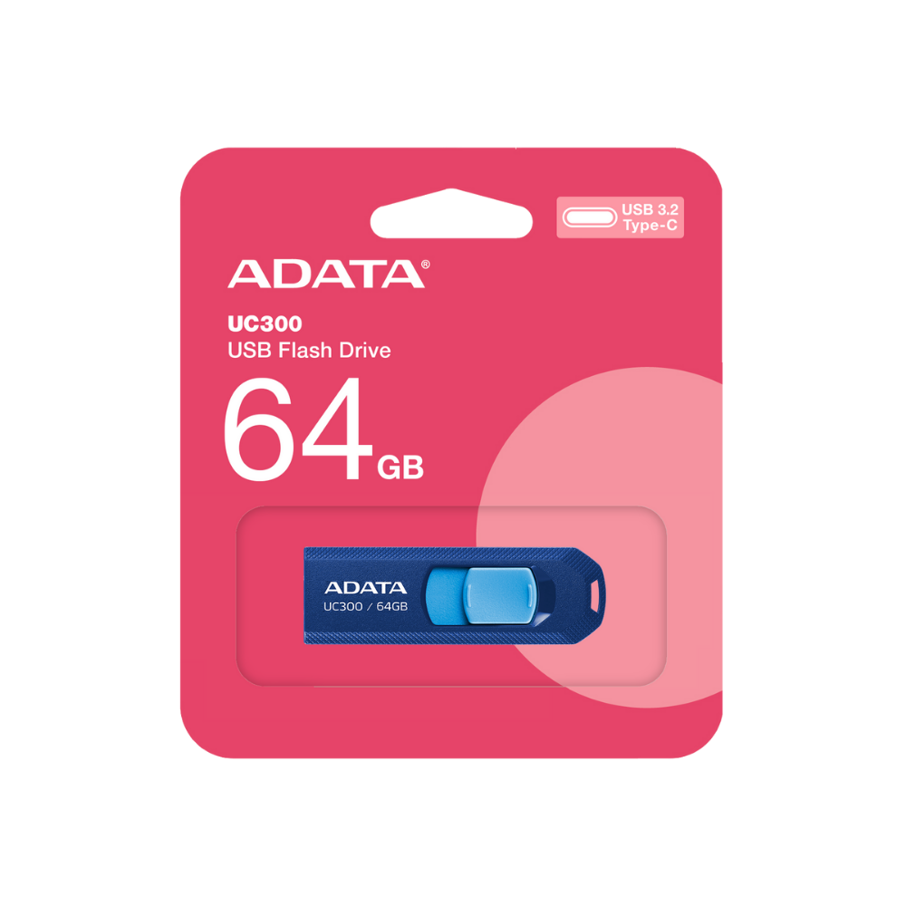 Memoria Flash Adata UC300 64GB USB-C 3.2 Azul (ACHO-UC300-64G-RNB/BU)