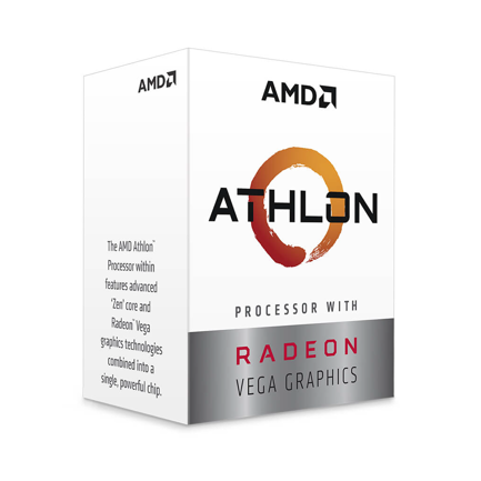 Procesador AMD Athlon 3000G con disipador y graficos socket AM4 2Core 3.5Ghz 35w