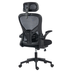 Silla Acteck De Oficina Flux Base Ec343Hr Soporta Hasta 100 Kg Reposabrazos Abatibles 90° Marco Y Malla Negra