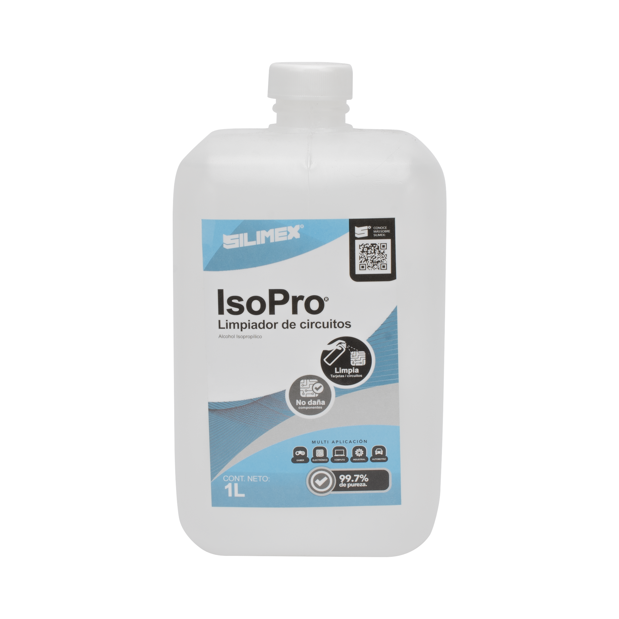 Alcohol Isopropilico para limpieza de equipos de vi­deo, fibra optica, camputo, y equipo telefonico 1000 mL