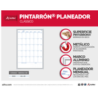 Planeador Alfra mensual metálico clásico 60 × 40 cm