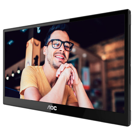 Monitor AOC 15.6" Portátil IPS 1920x1080 60Hz 1 xType-C para Potencia de Señal DP ALT 1 xType-C