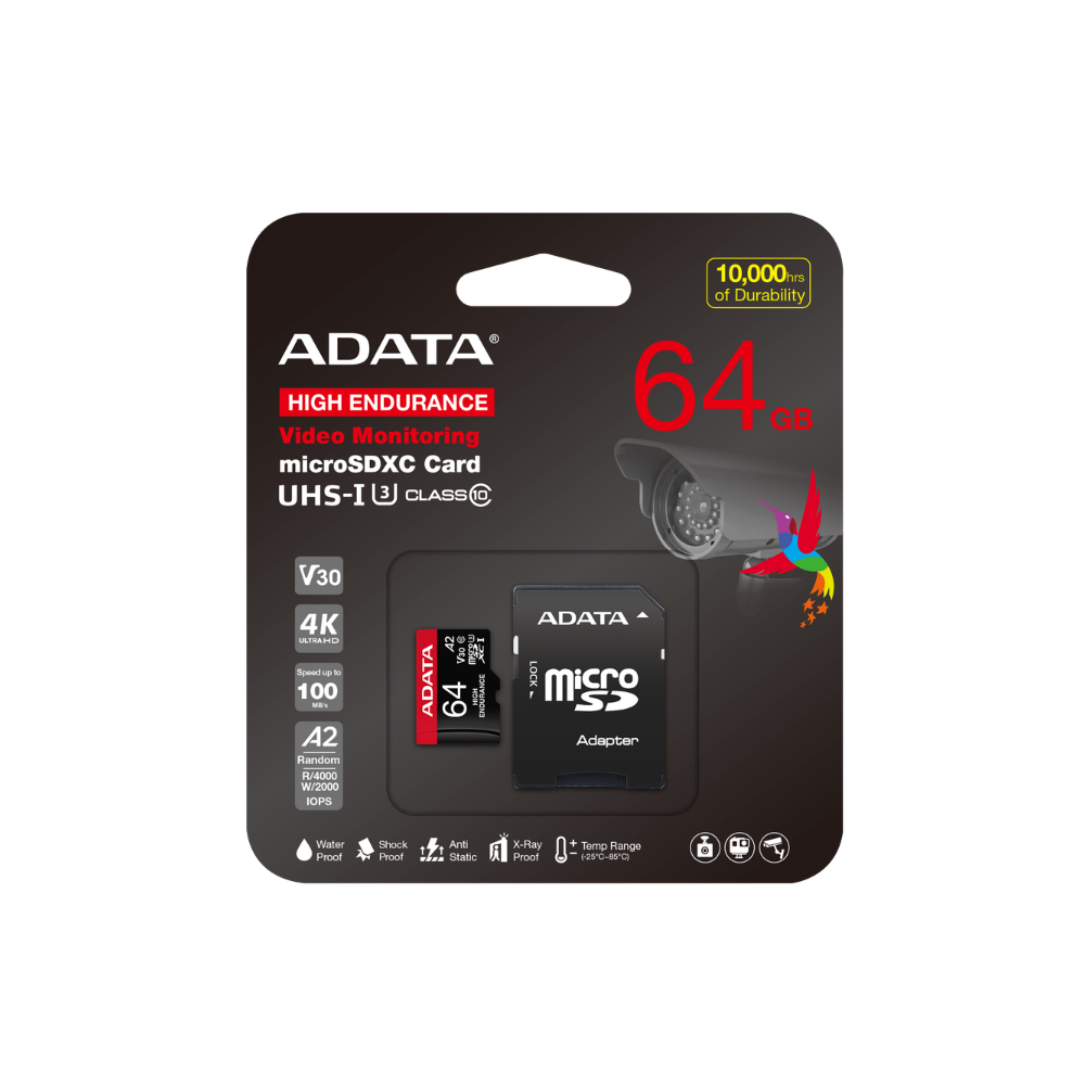 Memoria Micro SDXC Adata 64GB U3 V30S Endurance
