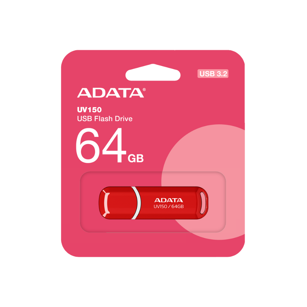 Memoria ADATA 64GB USB 3.0 AUV150 rojo AUV150-64G-RRD