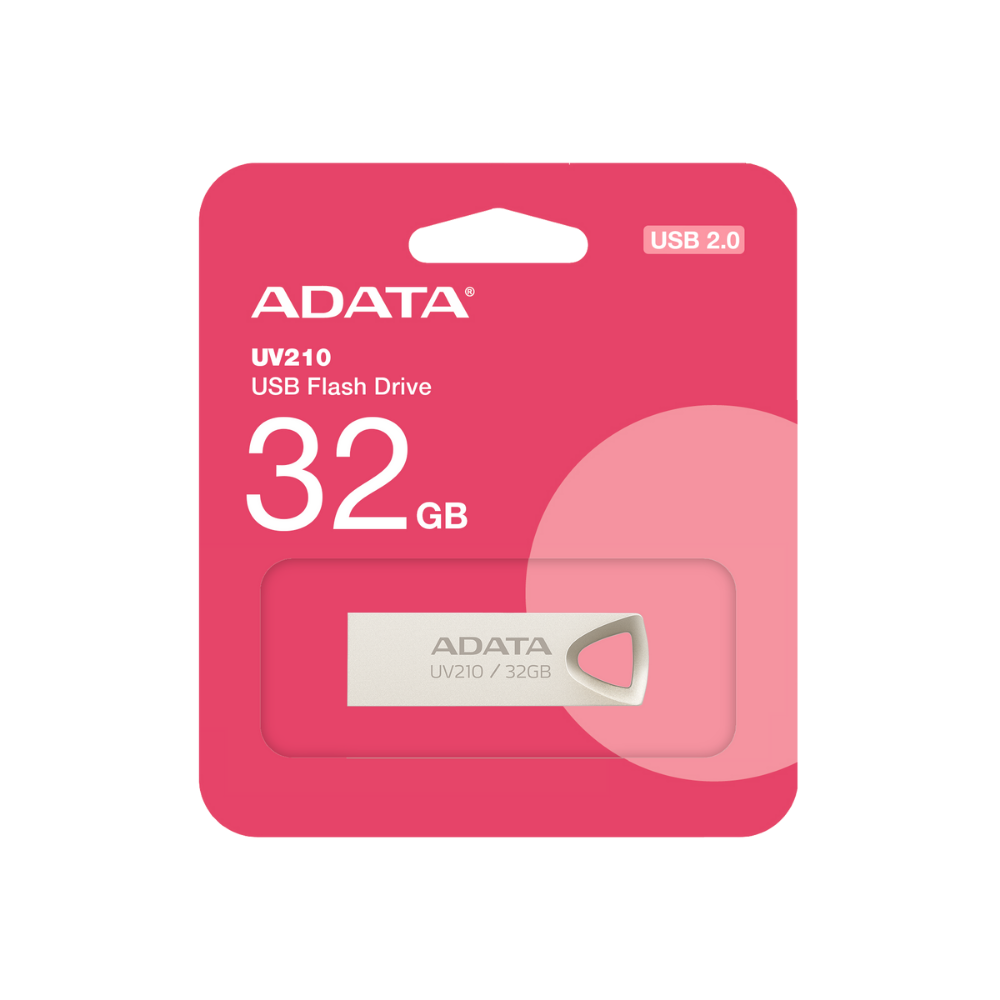 Memoria Flash Adata UV210 32GB USB 2.0 Metalica (AUV210-32G-RGD)