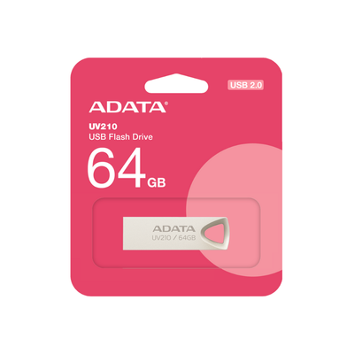 Memoria Flash Adata UV210 64GB USB 2.0 Dorado Metalica (AUV210-64G-RGD)