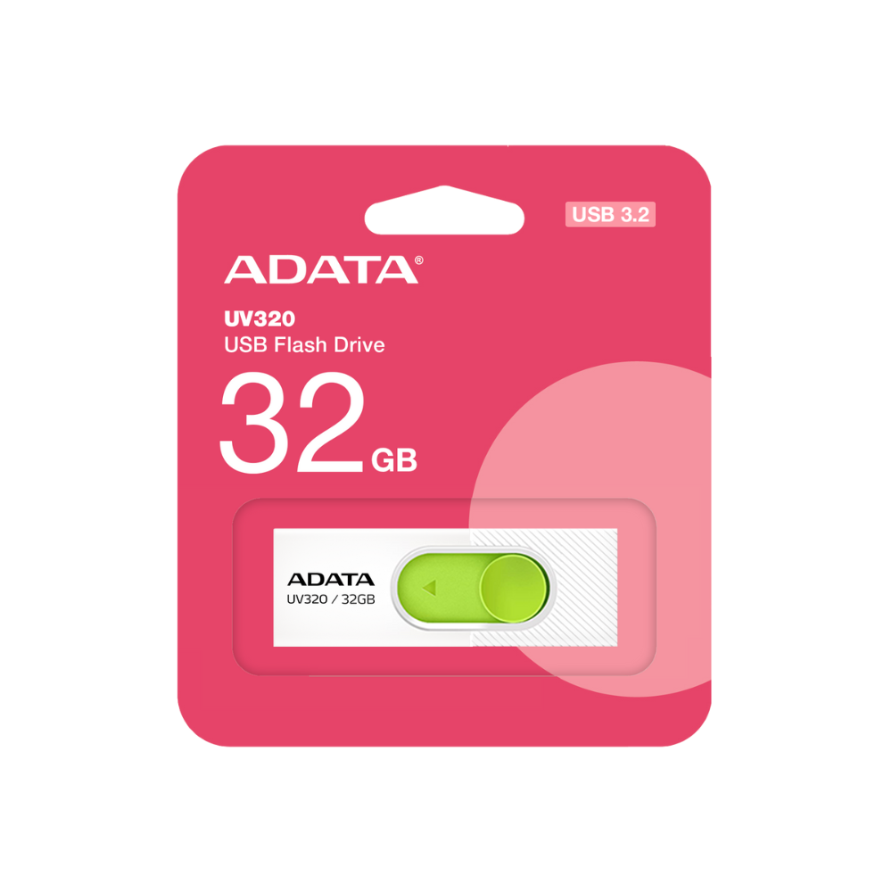 Memoria Adata 32GB USB 3.1 UV320 Blanco/Verde