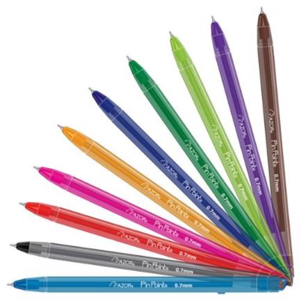 Bolígrafo Pin Point Mandala Punta Fina 0.7Mm Colores Surtidos C/10 Piezas