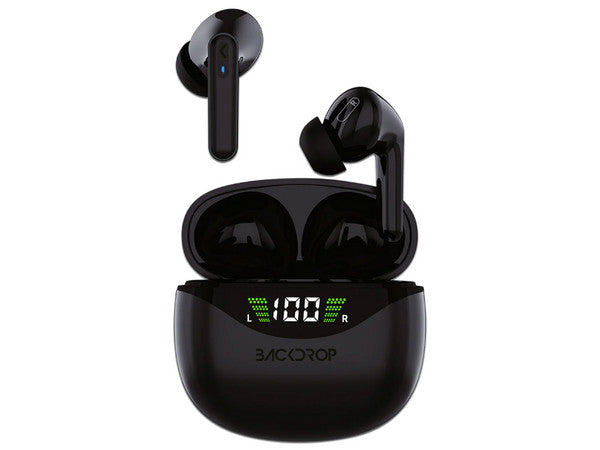 Audífonos Intrauriculares Backdrop con Micrófono TWS-3N Inalámbrico Bluetooth Negro