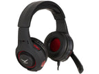 Audífono gamer diadema alámbrico Naceb hifi rojo 3.5mm c/microf omnidireccional 1.6 mto
