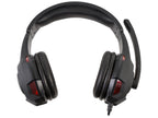 Audífono gamer diadema alámbrico Naceb hifi rojo 3.5mm c/microf omnidireccional 1.6 mto