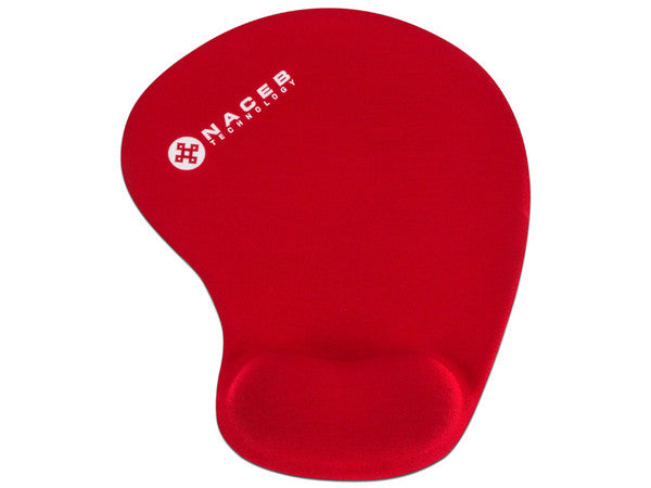 Mousepad Naceb con soporte de gel color Rojo