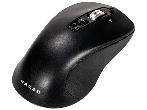Mouse Inalambrico Naceb ambidiestro USB 10000 DPI 5 botones modelo NA-0132 color Negro