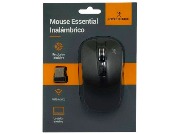 Mouse Perfect Choice Essentials negro inalambrico USB 1600DPI