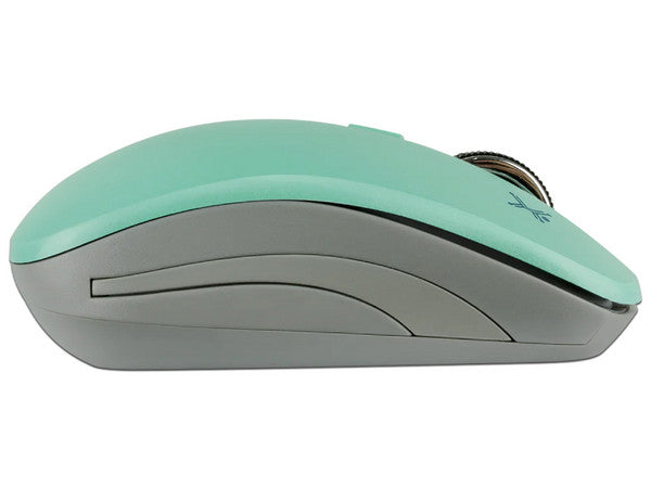 Mouse Perfect Choice Essential RF inalambrico 1600DPI modelo PC-044819 color Turquesa con Gris