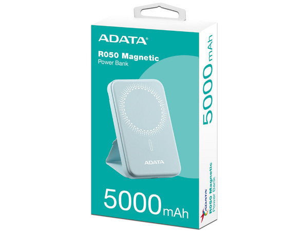 Cargador ADATA Power Bank 5000mAh azul magnetico (carga inalambrica) R050 PR050-11LB