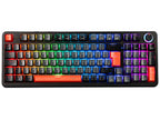 Teclado gamer mecanico Naceb switch Café RGB Rojo Phyton modelo color Gris NA-0972G