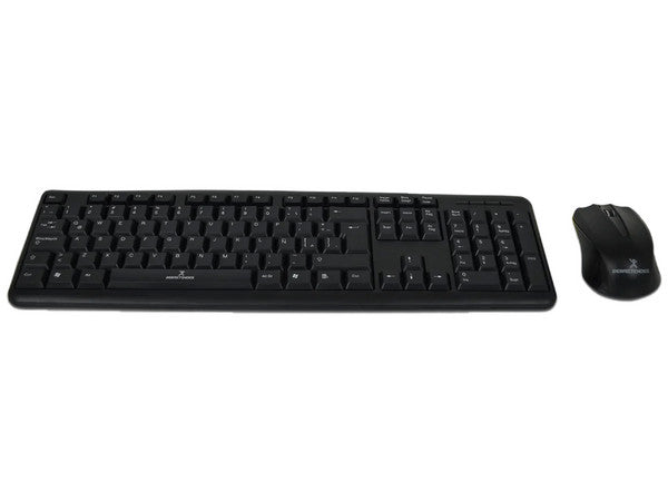 Kit teclado y mouse Perfect Choice alambrico USB resistente a derrames modelo PC-201076 color Negro