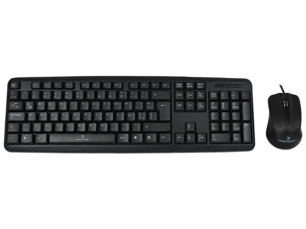 Kit teclado y mouse Perfect Choice alambrico USB resistente a derrames modelo PC-201076 color Negro